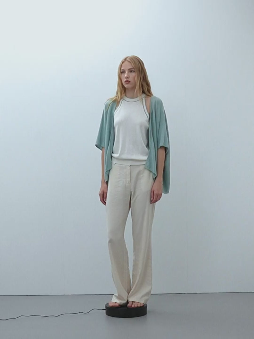 Kimono de mujer en punto liso lino algodón