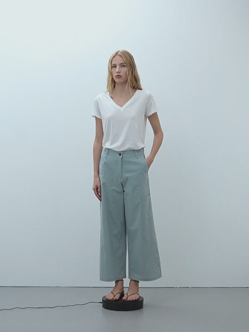 Pantalón de mujer culotte popelin