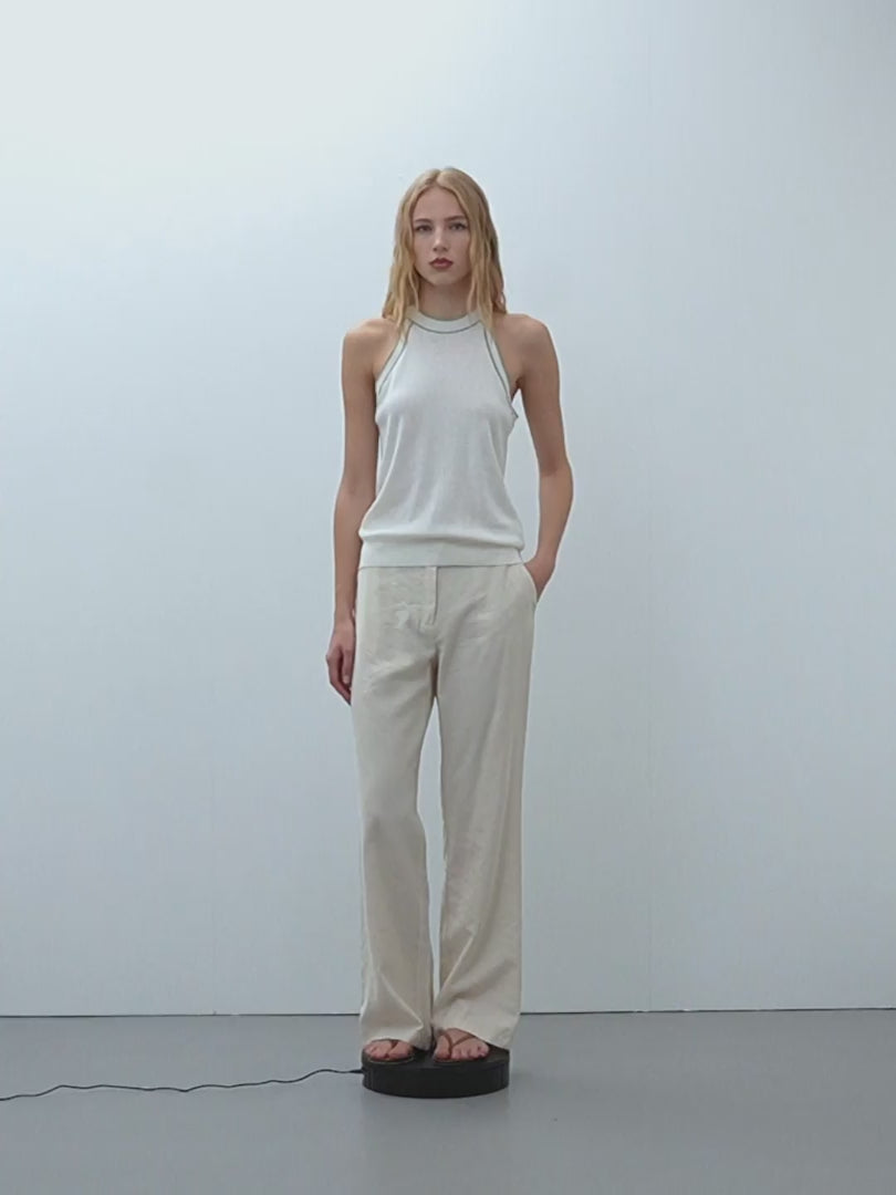 Jersey de mujer cuello halter