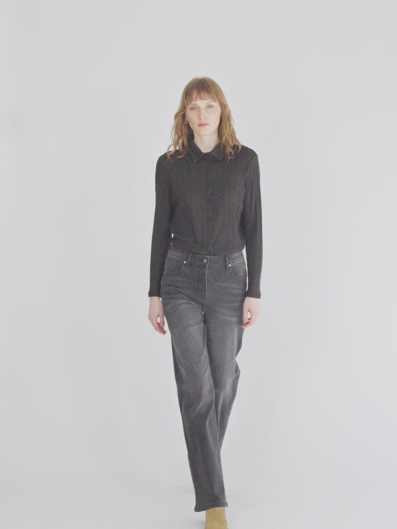 Rippstrickshirt für Damen