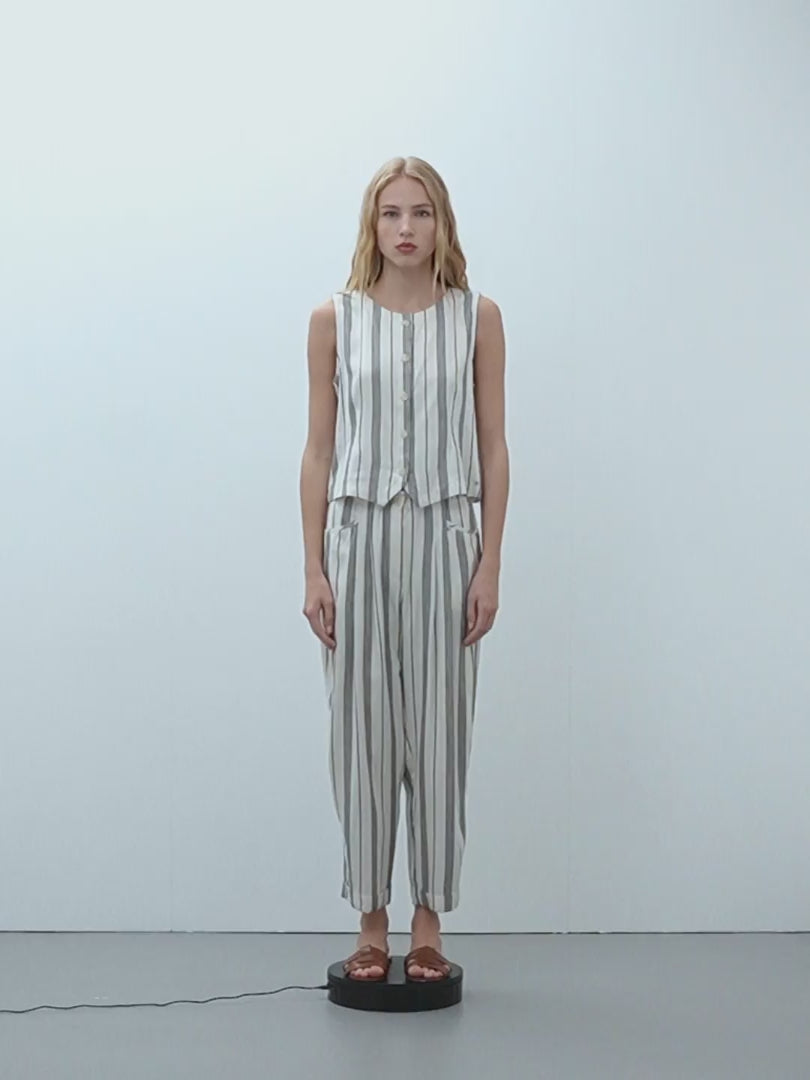 Pantalón de mujer barrel cintura elástica