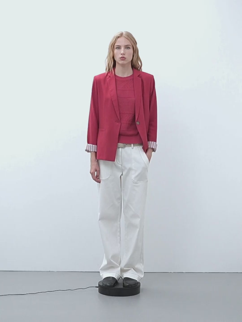 Blazer de mujer forro rayas