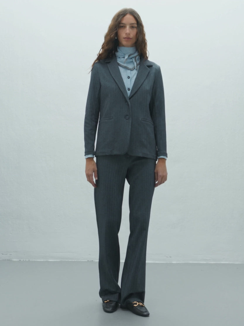 Blazer de mujer en punto espiga