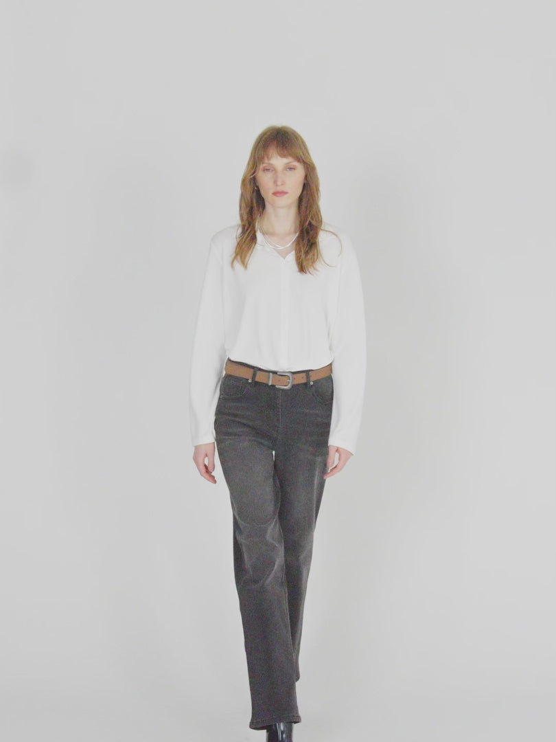 Camisa de mujer en punto liso