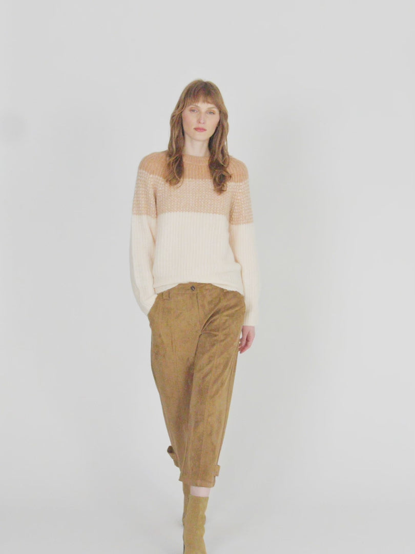 Pantalón ancho de mujer tobillero ante ecológico